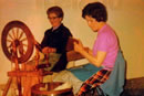 Maire O Gara and Biddy Mac Shane Spinning and Carding during the 1970's 